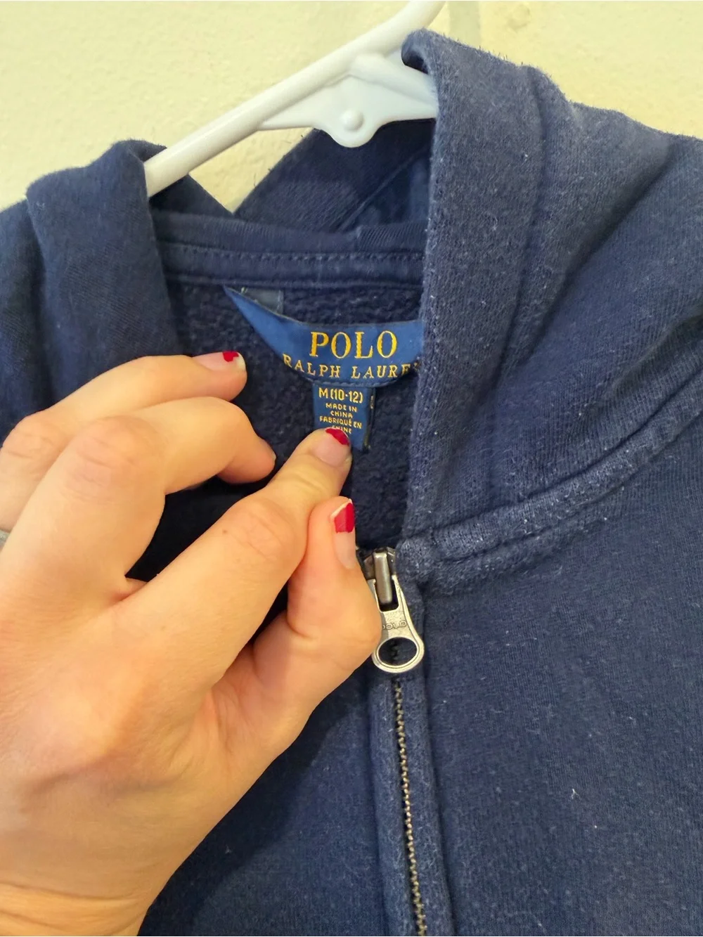 Polo by Ralph Lauren Navy Zip Hoodie with Red Pony